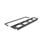 Delock D-type 19 patch panel with 4 D-type plates 86 x 86 mm and 4 ports 2 U black