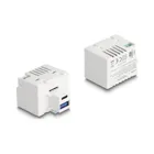 41478 - Delock Keystone Modul mit USB Typ-A und USB Type-C Ladebuchse PD 20 W weiß