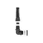 60499 - Cable gland with strain relief 90 angled PG7 black