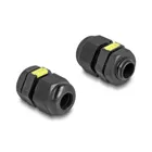 60614 - Delock cable gland M12 with ventilation IP68 dust and waterproof black