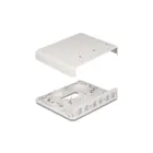 Delock Keystone empty housing 6 port for fibre optics and network white