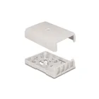 Delock Keystone empty housing surface-mounted 4 port for fibre optics and network white