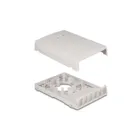 Delock Keystone empty housing surface-mounted 6 port for fibre optics and network white