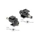 84163 - Delock Keystone Modul DC 5,5 x 2,1 mm Buchse zu DC 5,5 x 2,5 mm Stecker schwarz