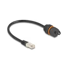 88146 - Delock cable RJ45 male to RJ45 female Cat.6A for installation with M20 thread and V