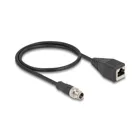 60623 - Delock M12 cable X-coded 8 pin male to RJ45 female PVC 0.5 m