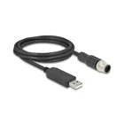 64257 - Delock M12 Serielles Anschlusskabel mit FTDI Chipsatz, USB 2.0 Typ-A Stecker zu