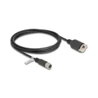 80461 - Delock M12 cable X-coded 8 pin female to RJ45 female for installation Cat.6A SFTP 2