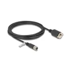 80462 - Delock M12 cable X-coded 8 pin female to RJ45 female for installation Cat.6A SFTP 3