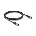 80845 - Delock M12 cable D-coded 4 pin male to female PVC 2 m