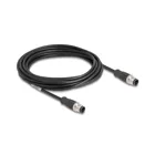 80849 - Delock M12 cable D-coded 4 pin male to male PVC 5 m