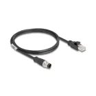 80850 - Delock M12 cable D-coded 4 pin male to RJ45 male PVC 1 m