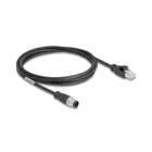 80851 - Delock M12 cable D-coded 4 pin male to RJ45 male PVC 2 m