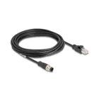 80852 - Delock M12 cable D-coded 4 pin male to RJ45 male PVC 5 m