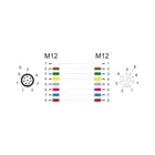 80804 - Netzwerkkabel M8 / M12, S/FTP, 2m, schwarz