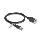 80452 - Delock M12 cable D-coded 4 pin female to RJ45 female for installation Cat.5e FTP 1 m