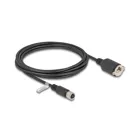 80454 - Delock M12 cable D-coded 4 pin female to RJ45 female for installation Cat.5e FTP 3 m