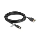 80455 - Delock M12 cable D-coded 4 pin female to RJ45 female for installation Cat.5e FTP 5 m