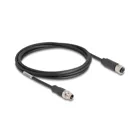 80861 - Delock M12 cable X-coded 8 pin male to female PVC 2 m