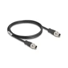 80863 - Delock M12 cable X-coded 8 pin male to male PVC 1 m