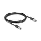 80864 - Delock M12 cable X-coded 8 pin male to male PVC 2 m