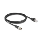 80867 - Delock M12 cable X-coded 8 pin male to RJ45 male PVC 2 m