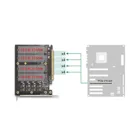 90210 - Delock PCI Express x16 Karte zu 4 x intern NVMe M.2 Key M mit Kühlkörper - Bifur