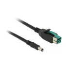 Delock PoweredUSB cable plug 12 V DC 5.5 x 2.1 mm plug 4 m for POS prints