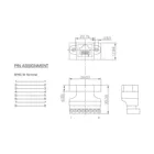 66589 - RJ45 Buchse zu Terminalblock Adapter zum Einbau 8 Pin 2-teilig