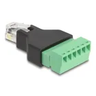 66590 - RJ12 plug to terminal block adapter 6 pin 2-piece