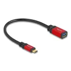 60172 - USB 10 Gbps Adapter USB Type-C Stecker zu USB Typ-A Buchse 15 cm rot Meta