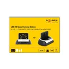 Delock USB 10 Gbps Dockingstation für 2.5 3.5 SATA HDD SSD oder M.2 NVMe PCIe