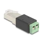 66604 - RJ45 Stecker zu Terminalblock Adapter 2 Pin