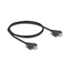 Delock USB 2.0 cable type A male to male with screw spacing 30 mm 1 m sch