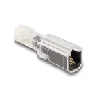 Delock Telefonkabel-Verdrehschutz Adapter RJ10 Stecker zu RJ10 Buchse transparen