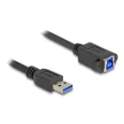 80485 - USB 5 Gbps Kabel USB Typ-A Stecker zu USB Typ-B Buchse zum Einbau 1 m sch