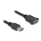 80486 - USB 5 Gbps Kabel USB Typ-A Stecker zu USB Typ-A Buchse zum Einbau 1 m sch