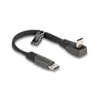 Delock USB 2.0 Flachbandkabel USB Type-C Stecker zu USB Type-C Stecker gewinkelt