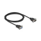 87834 - Delock serial cable RS-232 D-Sub9 male to female with narrow connector housing