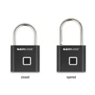 20965 - Navilock padlock with fingerprint 75 x 45 x 13 mm black