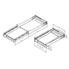 RAC-UP-X23-A1 - 19" Servereinschub mit Teleskopschienen, 3HEVollauszug 750mm, Belastbarkeit 45 k