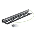 RAB-PP-X10-A1 - 19"1HE Patch Panel für max. 24St. Keystone, je 14,8x17,5mm, schwarz