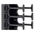 RAB-VP-H15-X1 - Cable management panel 15U, double-row comb rail, black