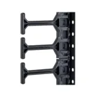 RAB-VP-H18-Y1 - Cable management panel 18U, comb rail, single row, black