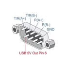 64266 - Adapter USB Type-C to 1 x serial RS-422485 connector with 6 pin terminal block