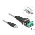 64268 - Adapter USB 2.0 Type-A to 1 x serial RS-422485 plug with 6 pin terminal