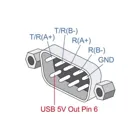 64268 - Adapter USB 2.0 Type-A to 1 x serial RS-422485 plug with 6 pin terminal