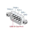 64270 - Adapter USB 2.0 Type-C to 1 x serial RS-422485 plug with 6 pin terminal