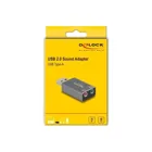 66633 - Externe USB Soundkarte mit USB-A Stecker auf 2 x 3,5 mm Klinkenbuchse Plu