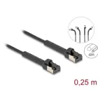 80932 - Patchcable Cat.6a, U/FTP, 0.25m, black